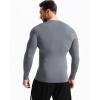 imageNELEUS Mens 3 Pack Dry Fit Long Sleeve Compression Shirts Workout Running ShirtsZ020 BlackGreyPink