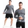 imageNELEUS Mens 3 Pack Dry Fit Long Sleeve Compression Shirts Workout Running ShirtsZ020 BlackGreyWhite