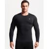 imageNELEUS Mens 3 Pack Dry Fit Long Sleeve Compression Shirts Workout Running ShirtsZ023 BlackBlackBlack