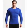 imageNELEUS Mens 3 Pack Dry Fit Long Sleeve Compression Shirts Workout Running ShirtsZ023 BlackGreyBlue