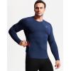 imageNELEUS Mens 3 Pack Dry Fit Long Sleeve Compression Shirts Workout Running ShirtsZ023 BlackGreyNavy Blue