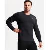 imageNELEUS Mens 3 Pack Dry Fit Long Sleeve Compression Shirts Workout Running ShirtsZ023 BlackGreyRed