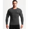 imageNELEUS Mens 3 Pack Dry Fit Long Sleeve Compression Shirts Workout Running ShirtsZ023 BlackGreyWhite