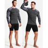 imageNELEUS Mens 3 Pack Dry Fit Long Sleeve Compression Shirts Workout Running ShirtsZ028 BlackGreyBlue