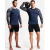 imageNELEUS Mens 3 Pack Dry Fit Long Sleeve Compression Shirts Workout Running ShirtsZ028 BlackGreyNavy Blue
