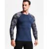 imageNELEUS Mens 3 Pack Dry Fit Long Sleeve Compression Shirts Workout Running ShirtsZ028 BlackGreyNavy Blue