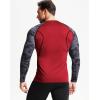 imageNELEUS Mens 3 Pack Dry Fit Long Sleeve Compression Shirts Workout Running ShirtsZ028 BlackGreyRed