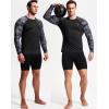 imageNELEUS Mens 3 Pack Dry Fit Long Sleeve Compression Shirts Workout Running ShirtsZ028 BlackRedBlue