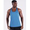imageNELEUS Mens 3 Pack Running Tank Top Dry Fit YBack Athletic Workout Tank Tops5097 BlackGreyLight Blue 3 Pack