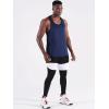 imageNELEUS Mens 3 Pack Running Tank Top Dry Fit YBack Athletic Workout Tank Tops5097 BlackGreyNavy Blue 3 Pack
