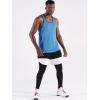 imageNELEUS Mens 3 Pack Running Tank Top Dry Fit YBack Athletic Workout Tank Tops5097 BlackNavyLight Blue 3 Pack