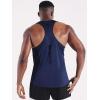 imageNELEUS Mens 3 Pack Running Tank Top Dry Fit YBack Athletic Workout Tank Tops5097 BlackNavyLight Blue 3 Pack