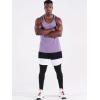 imageNELEUS Mens 3 Pack Running Tank Top Dry Fit YBack Athletic Workout Tank Tops5097 PurplePinkWhite 3 Pack