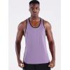imageNELEUS Mens 3 Pack Running Tank Top Dry Fit YBack Athletic Workout Tank Tops5097 PurplePinkWhite 3 Pack