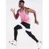 imageNELEUS Mens 3 Pack Running Tank Top Dry Fit YBack Athletic Workout Tank Tops5097 PurplePinkWhite 3 Pack