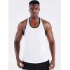 imageNELEUS Mens 3 Pack Running Tank Top Dry Fit YBack Athletic Workout Tank Tops5097 WhiteWhiteWhite 3 Pack