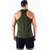 imageNELEUS Mens 3 Pack Running Tank Top Dry Fit YBack Athletic Workout Tank Tops5161 BlackGreyOlive Green