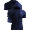 imageNELEUS Mens Dry Fit Performance Athletic Shirt with Hoods5063 2 Pack navyRed