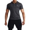 imageNELEUS Mens Dry Fit Performance Athletic Shirt with Hoods5063 3 Pack black GreySlate GrayLight Grey
