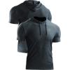 imageNELEUS Mens Dry Fit Performance Athletic Shirt with Hoods5063 3 Pack slate GrayRedLight Green