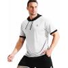 imageNELEUS Mens Dry Fit Performance Athletic Shirt with Hoods5112 BlackGreyWhite 3 Pack