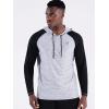 imageNELEUS Mens Running Shirt Long Sleeve Workout Shirts with Hoods5102 2 Pack dark GreyLight Grey