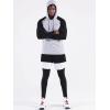 imageNELEUS Mens Running Shirt Long Sleeve Workout Shirts with Hoods5102 2 Pack dark GreyLight Grey