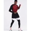 imageNELEUS Mens Running Shirt Long Sleeve Workout Shirts with Hoods5102 2 Pack dark GreyRed