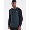 imageNELEUS Mens Running Shirt Long Sleeve Workout Shirts with Hoods5102 2 Pack dark GreySlate Grey