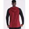 imageNELEUS Mens Running Shirt Long Sleeve Workout Shirts with Hoods5102 Dark GreyRedLight Grey 3 Pack