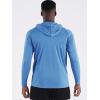 imageNELEUS Mens Running Shirt Long Sleeve Workout Shirts with HoodsUpf 50 BlackGreyLight Blue 3 Pack