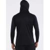 imageNELEUS Mens Running Shirt Long Sleeve Workout Shirts with HoodsUpf 50 BlackGreyLight Blue 3 Pack