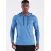 imageNELEUS Mens Running Shirt Long Sleeve Workout Shirts with HoodsUpf 50 BlackGreyLight Blue 3 Pack
