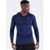imageNELEUS Mens Running Shirt Long Sleeve Workout Shirts with HoodsUpf 50 BlackGreyNavy Blue 3 Pack
