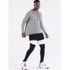imageNELEUS Mens Running Shirt Long Sleeve Workout Shirts with HoodsUpf 50 BlackGreyWhite 3 Pack