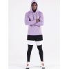 imageNELEUS Mens Running Shirt Long Sleeve Workout Shirts with HoodsUpf 50 PurplePinkWhite 3 Pack