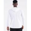 imageNELEUS Mens Running Shirt Long Sleeve Workout Shirts with HoodsUpf 50 PurplePinkWhite 3 Pack
