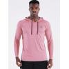 imageNELEUS Mens Running Shirt Long Sleeve Workout Shirts with HoodsUpf 50 PurplePinkWhite 3 Pack