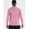 imageNELEUS Mens Running Shirt Long Sleeve Workout Shirts with HoodsUpf 50 PurplePinkWhite 3 Pack