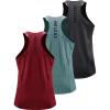 imageNELEUS Mens 3 Pack Running Tank Top Dry Fit YBack Athletic Workout Tank Tops5069 Grey BlackLight GreenRed 3 Pack