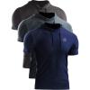 imageNELEUS Mens Dry Fit Performance Athletic Shirt with Hoods5063 3 Pack black GreySlate GrayNavy