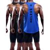 imageNELEUS Mens 3 Pack Dry Fit YBack Muscle Tank Top5031 3 Pack Black blue navy