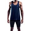 imageNELEUS Mens 3 Pack Dry Fit YBack Muscle Tank Top5031 3 Pack Black grey navy Blue