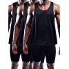 imageNELEUS Mens 3 Pack Dry Fit YBack Muscle Tank Top5031 3 Pack BlackBlackBlack