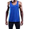 imageNELEUS Mens 3 Pack Dry Fit YBack Muscle Tank Top5031 3 Pack Blue red yellow