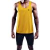 imageNELEUS Mens 3 Pack Dry Fit YBack Muscle Tank Top5031 3 Pack Red yellow navy