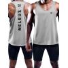imageNELEUS Mens 3 Pack Dry Fit YBack Muscle Tank TopBlackGreyOlivegreen