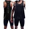 imageNELEUS Mens 3 Pack Dry Fit YBack Muscle Tank TopBlackGreyOlivegreen