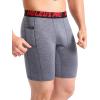 imageNELEUS Mens 3 Pack Running Compression Shorts with Pockets6064 BlackGreyBlue 3 Pack
