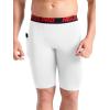 imageNELEUS Mens 3 Pack Running Compression Shorts with Pockets6064 BlackGreyWhite 3 Pack